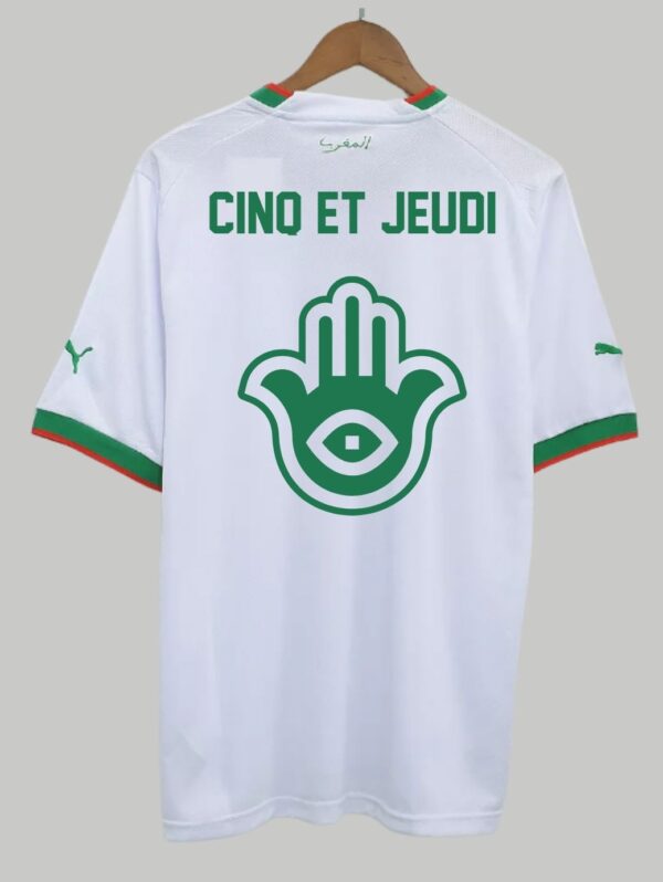 le Maillot de l’équipe nationale de football du Maroc, « Cinq et Jeudi » version 1 Blanc
