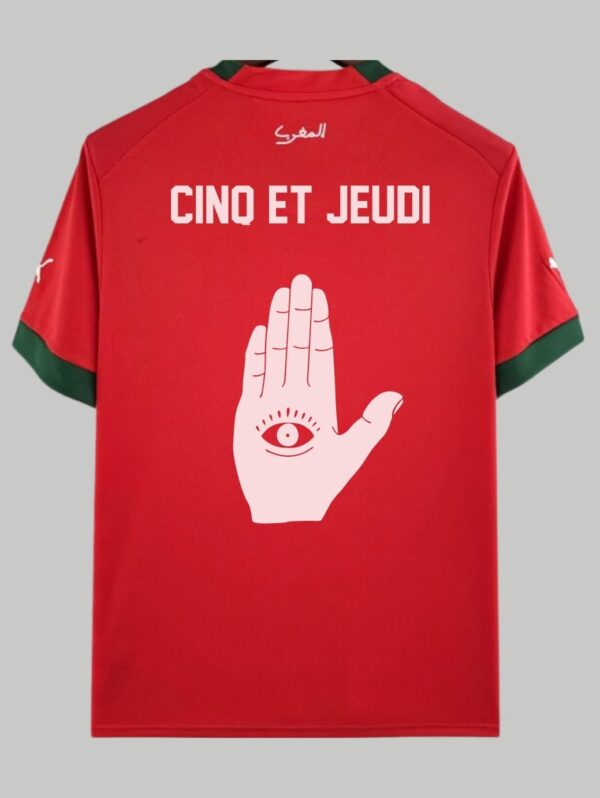 Maillot de L’équipe du maroc de football "Cinq et Jeudi" version 3 Rouge