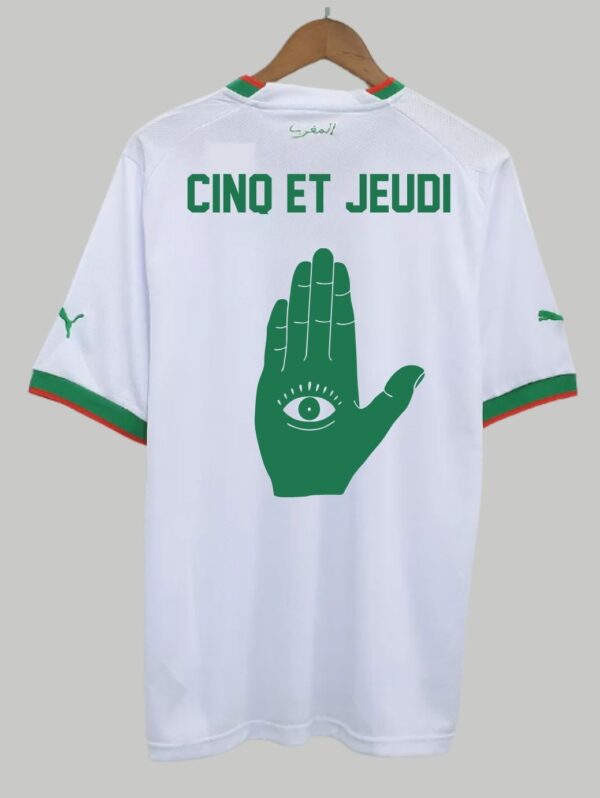 Maillot de L’équipe du maroc de football "Cinq et Jeudi" version 3 Blanc