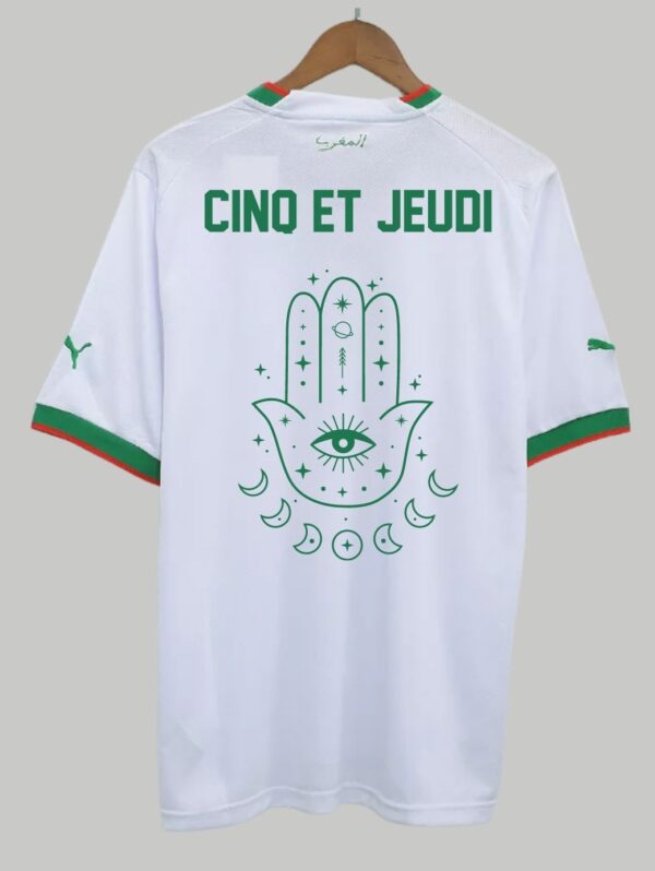 Maillot de L’équipe du maroc de football "Cinq et Jeudi" version 4 Blanc
