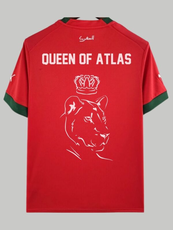 Maillot de L’équipe du maroc de football "Queen of Atlas" Version 1 Rouge