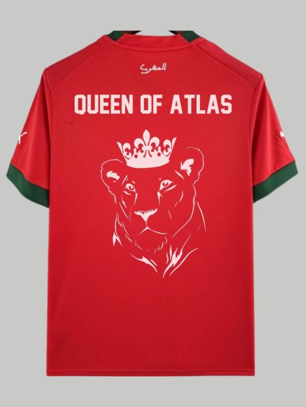 Maillot de L’équipe du maroc de football "Queen of Atlas" version 2 Rouge