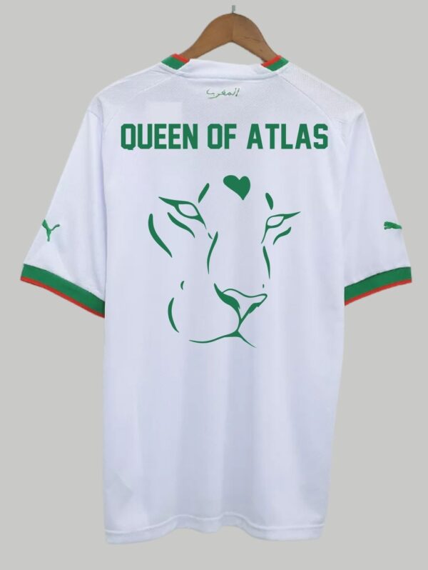 Maillot de L’équipe du maroc de football "Queen of Atlas" version 4 Blanc