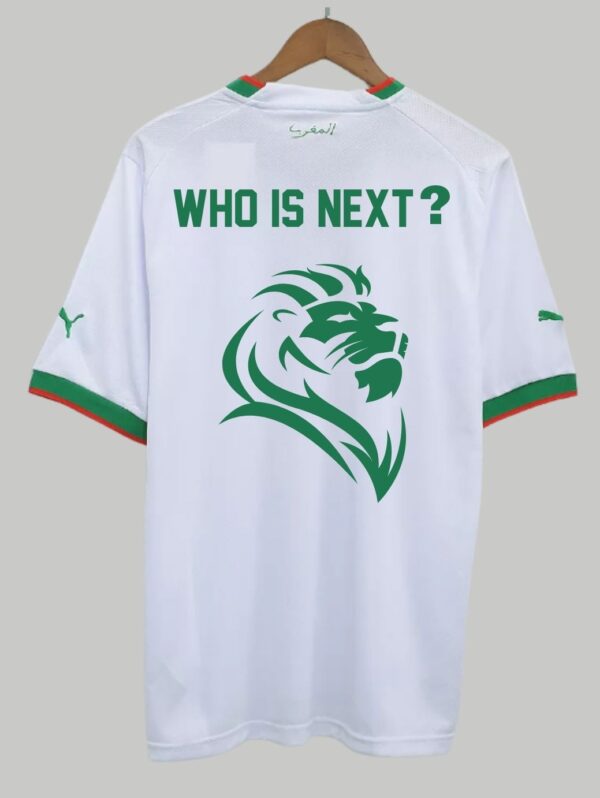 Maillot de L’équipe du maroc de football "Who is Next" version 1 | Maillot du Maroc Blanc
